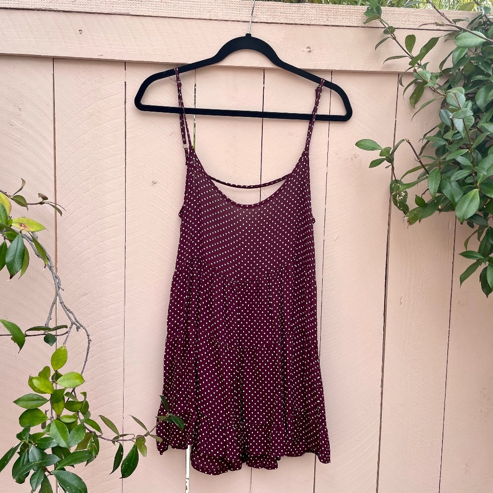 Polka dotted mini dress